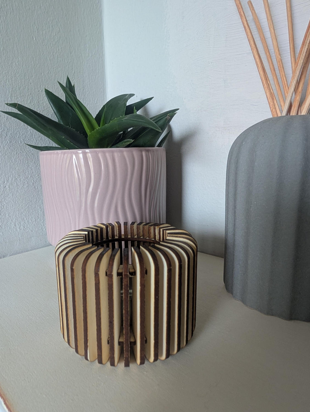 Wooden Tea Light Candle Holder: Eco Friendly Home Decor