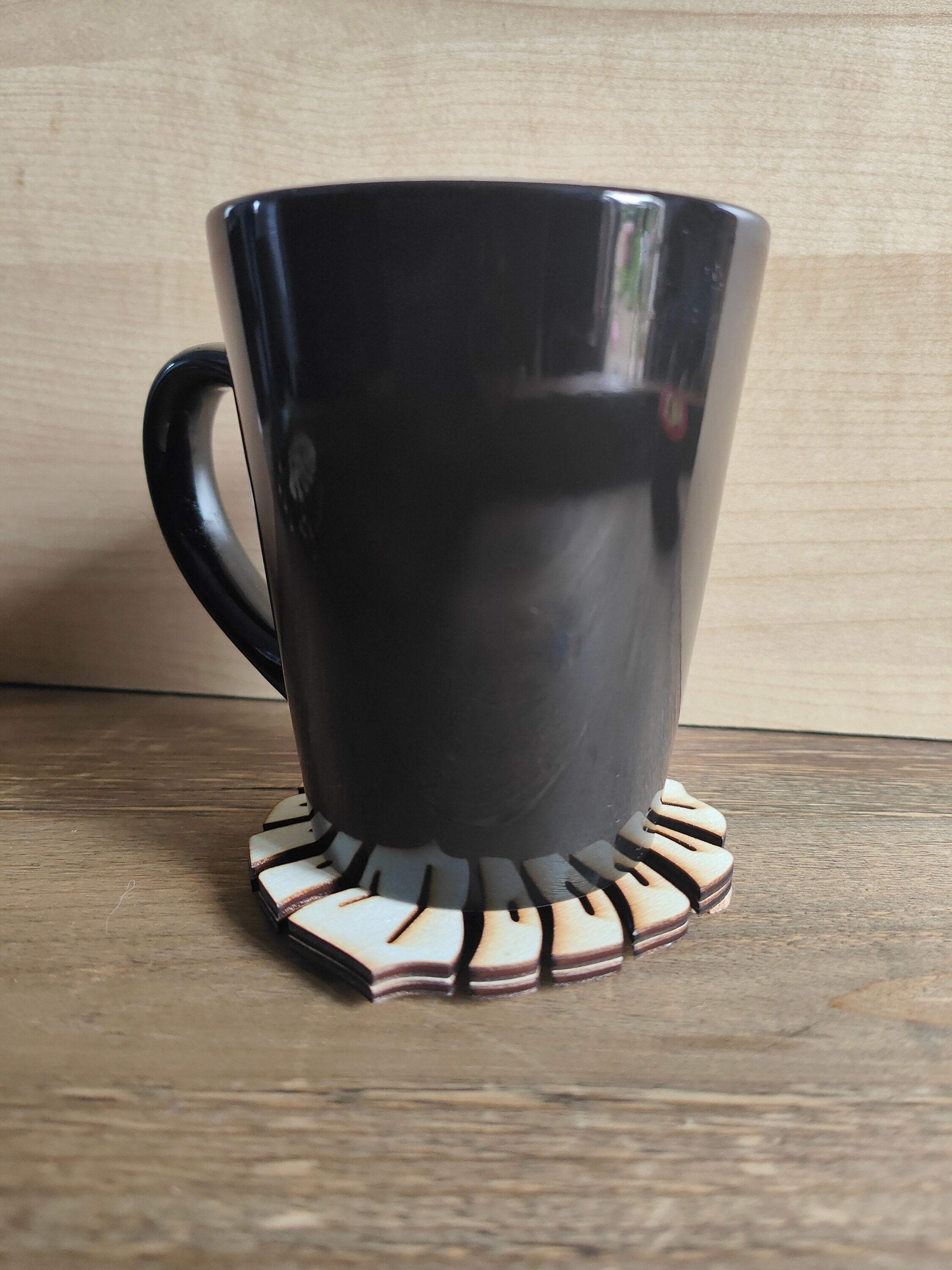 Wooden Monstera Leaf Coasters: Summer Drinkware, Set of 4