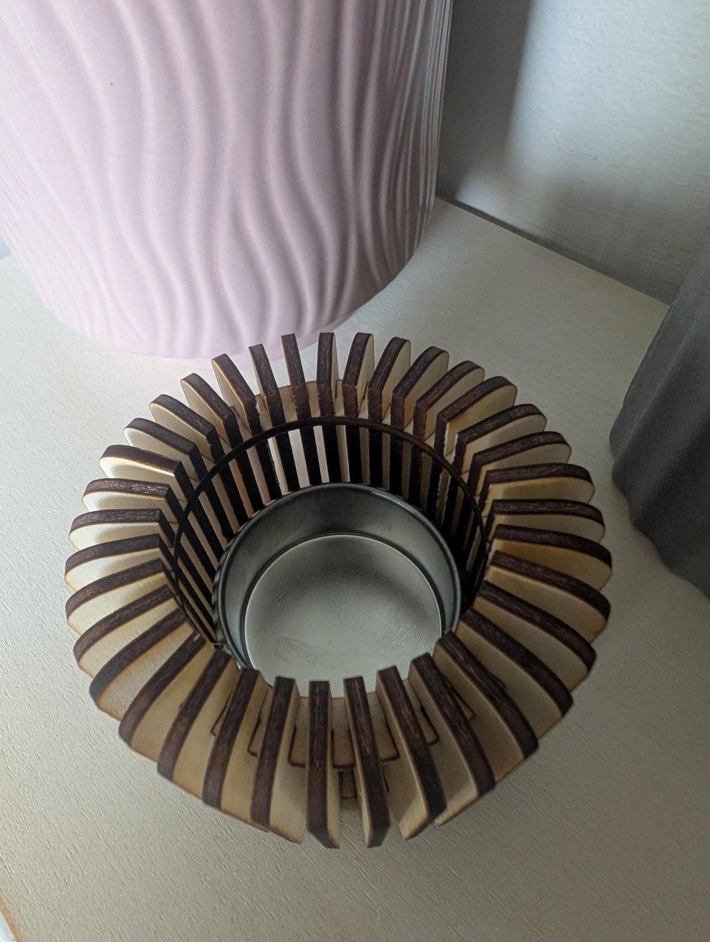 Wooden Tea Light Candle Holder: Eco Friendly Home Decor