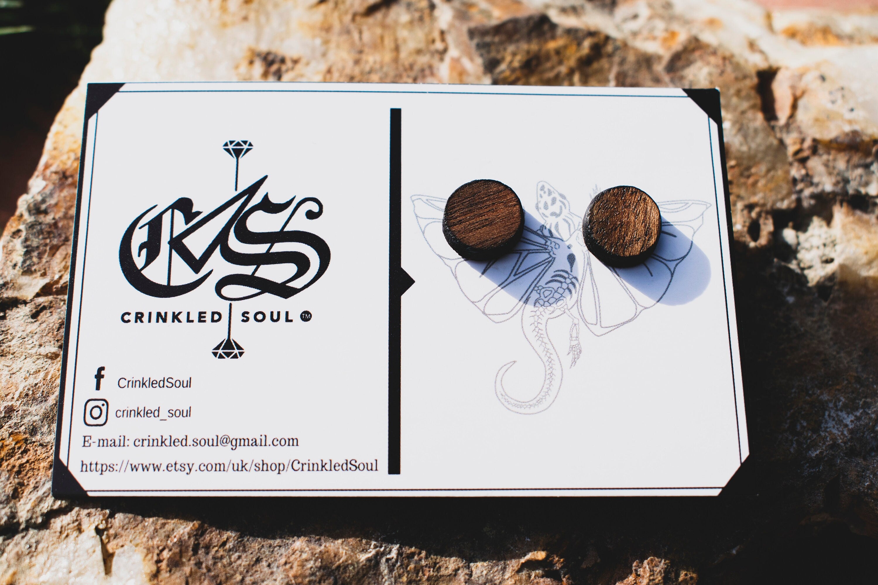 Mahogany Stud Earrings: Laser Cut Wooden Jewelry (10mm)
