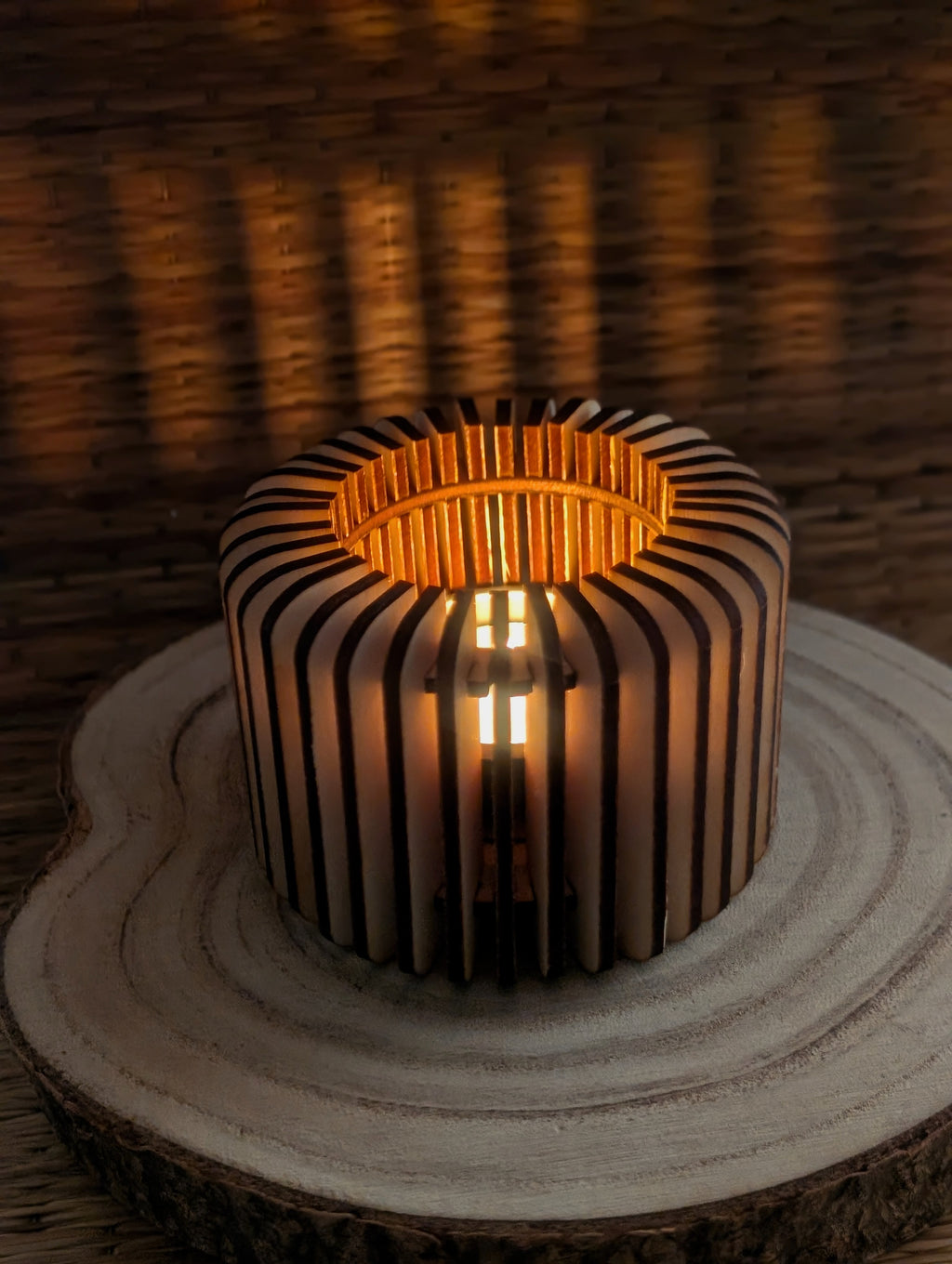 Wooden Tea Light Candle Holder: Eco Friendly Home Decor