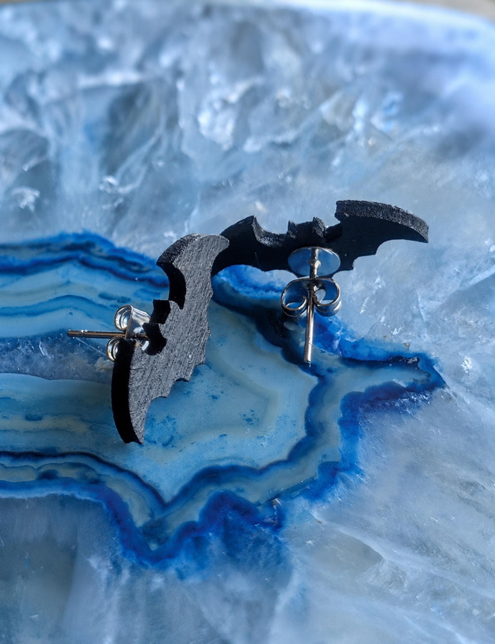 Wooden Bat stud earrings
